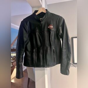 Harley-Davidson Women's Black Leather Jacket with Harley Logo